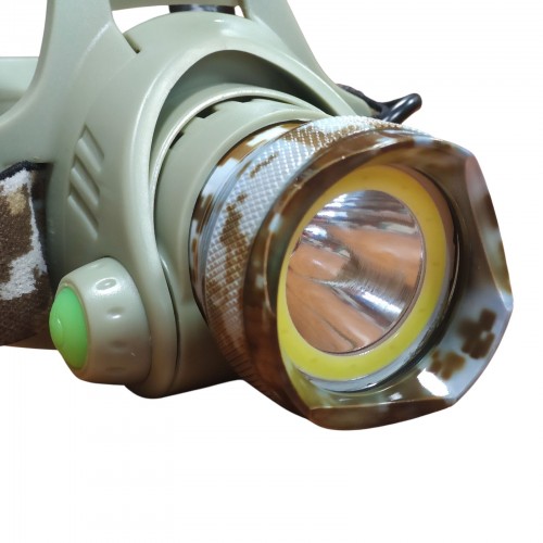 Фонарь налобный Arexes AR-108-T6+COP, светодиодный фонарь на лоб Камуфляж