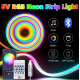 Гибкая неоновая лента RGB (3м) с Bluetooth и пультом от USB работает через приложение LotusLamp X