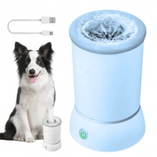Автоматическая аккумуляторнная лапомойка для собак Pet Foot Wash W01 Голубая
