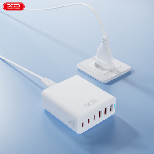 Сетевое зарядное устройство XO L133 3 USB-A 3 USB-C 75W Белый