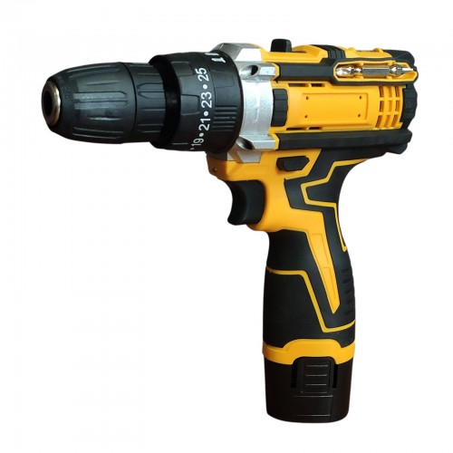 Аккумуляторный шуруповерт набор слесарного инструмента в кейсе DW12V 2 АКБ Желтый