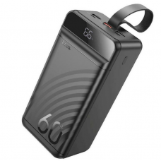 Внешний аккумулятор Power bank HOCO Element J123C 60000 mAh 3USB, PD22,5W + быстрая зарядка батарея зарядка Черный