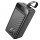 Внешний аккумулятор Power bank HOCO Element J123C 60000 mAh 3USB, PD22,5W + быстрая зарядка батарея зарядка Черный