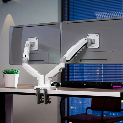 Настольный крепеж для двух мониторов North Bayou F160 17-27 дюймов кронштейн Белый