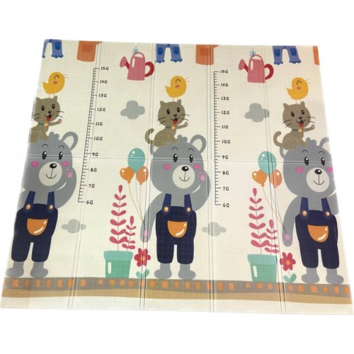 Детский складной двухсторонний термо коврик, размер 200x175x0.8 см (53339)