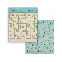 Детский складной двухсторонний термо коврик, размер 180x150x0.8 см (53340)