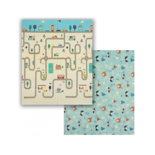 Детский складной двухсторонний термо коврик, размер 180x150x0.8 см (53340)