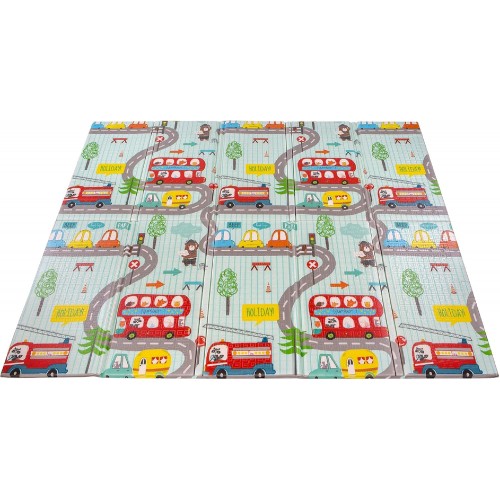 Детский складной двухсторонний термо коврик, размер 180x150x0.8 см (53342)