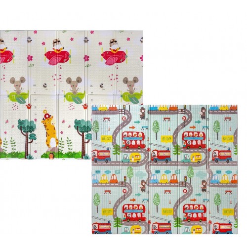 Детский складной двухсторонний термо коврик, размер 180x150x0.8 см (53342)