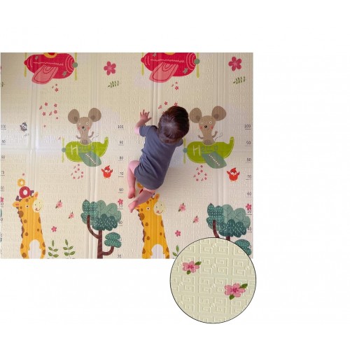 Детский складной двухсторонний термо коврик, размер 180x150x0.8 см (53342)