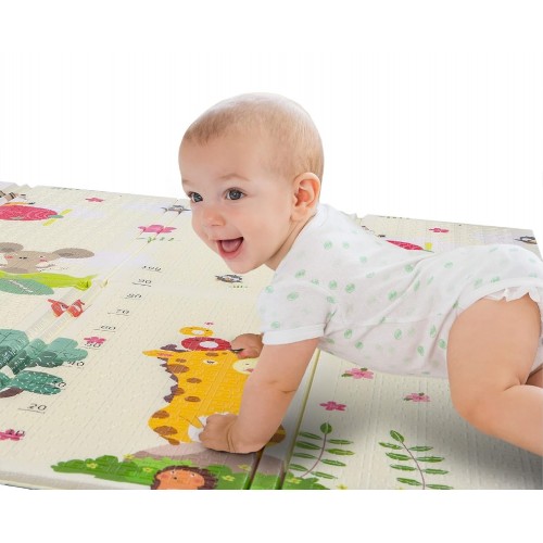 Детский складной двухсторонний термо коврик, размер 180x150x0.8 см (53342)