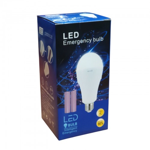 Светодиодная лампочка с аккумулятором автономная аварийная лампа Arexes 20W E27 3 режима свечения с патроном