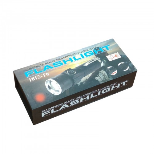 Тактический фонарь PLD-1812-T6 с красным светом 3 режима 1х18650, З/У USB -Type C