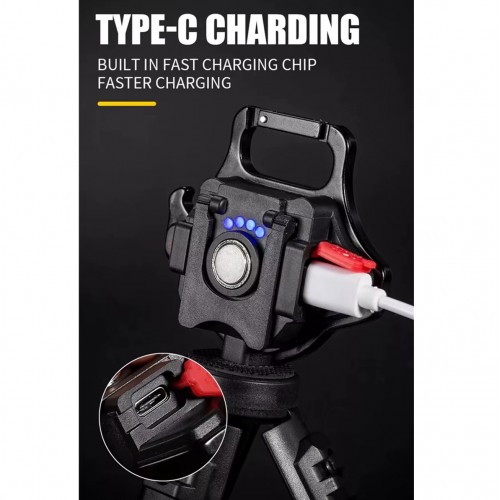 Аккумуляторный LED фонарик брелок W5133, Type-C 7 режимов, шнурок, магнит, открывачка