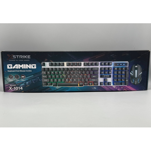 Проводная клавиатура с подсветкой + мышка XSTRIKE X-1014 RGB USB с подсветкой
