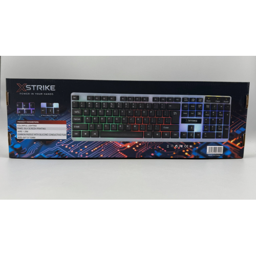 Проводная клавиатура с подсветкой XSTRIKE X-1080 RGB USB с подсветкой