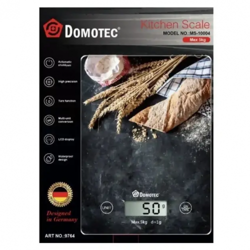Весы кухонные электронные Domotec MS-10004 до 5 кг Черные