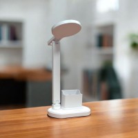 Настольная аккумуляторная LED-лампа BL-A7 с подставкой для гаджетов зарядка от USB Белая