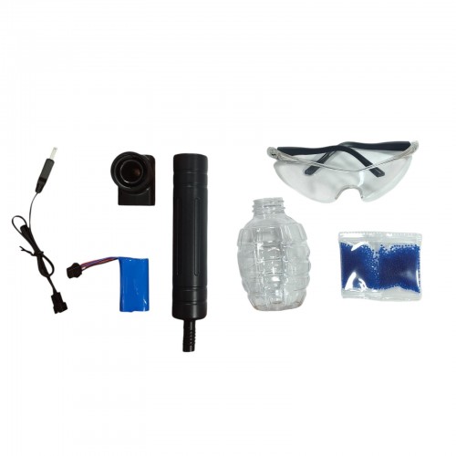 Автомат АК47 игрушечный с глушителем на аккумуляторе и орбизах (950-3)