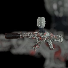 Автомат АК47 игрушечный с глушителем подсветкой на аккумуляторе и орбизах (WH80-4)