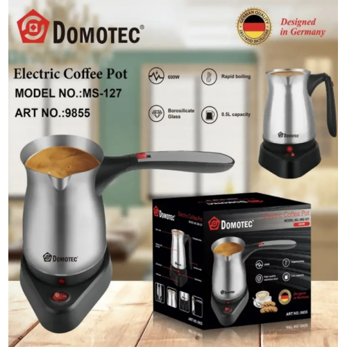 Электрическая мини кофеварка электротурка Domotec MS-127 0.5л 600Вт
