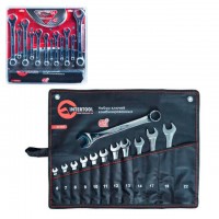 Набор ключей комбинированных, 12 шт., 6-22 мм, Cr-V, профессиональные, DIN3113 INTERTOOL XT-1512