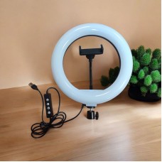 Кольцевая Led лампа 26 см LJJ-26 с держателем для телефона 3 режима + RGB