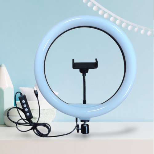 Кольцевая Led лампа 30 см LJJ-30 с держателем для телефона 3 режима + RGB