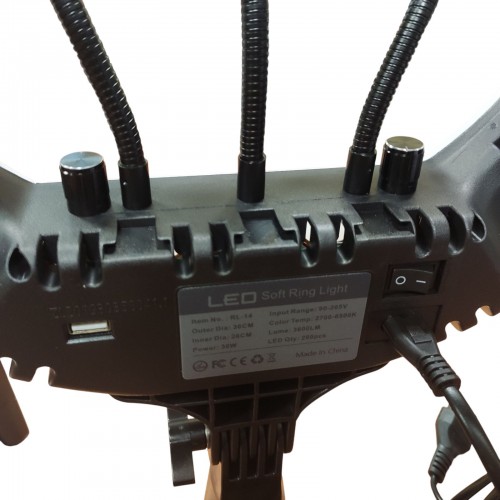 Кольцевая Led лампа 36 см RL-14 с держателем для телефона 3 режима + пульт управления