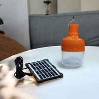 Светодиодная лампа с аккумулятором и солнечной пенелью ZO-010