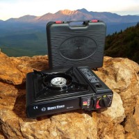 Туристическая портативная газовая плита горелка Portable Gas Stove BDZ-155-A с переходником