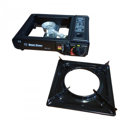 Туристическая портативная газовая плита горелка Portable Gas Stove BDZ-155-A с переходником