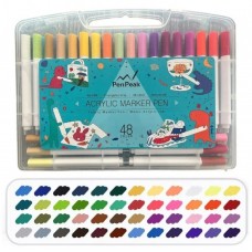 Набор акриловых маркеров 48 штук на водной основе в кейсе Pen Peak