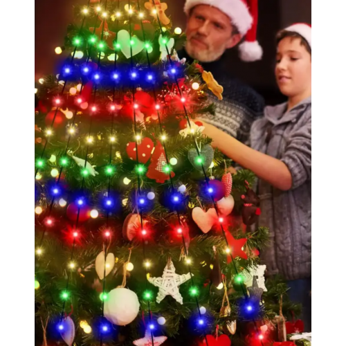 Гирлянда Конский хвост от USB, 2м, 10 нитей, 400LED + пульт / Смарт гирлянда / Умная гирлянда на елку