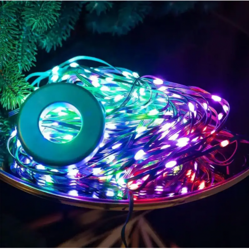 Гирлянда Конский хвост от USB, 2м, 10 нитей, 400LED + пульт / Смарт гирлянда / Умная гирлянда на елку
