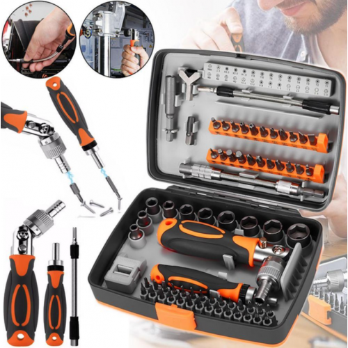 Набор отверток с трещоткой Torx Ratchet 68 в 1 / Ручной комплект инструментов с храповым механизмом