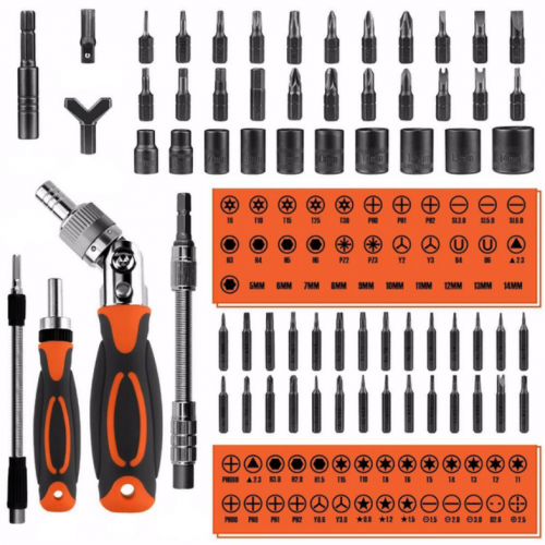 Набор отверток с трещоткой Torx Ratchet 68 в 1 / Ручной комплект инструментов с храповым механизмом