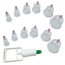 Вакуумные банки для массажа, от целлюлита, для домашней терапии с насосом 12 штук