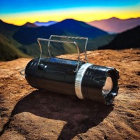 Кемпинговая LED лампа SB 9688 c фонариком и солнечной панелью Черная