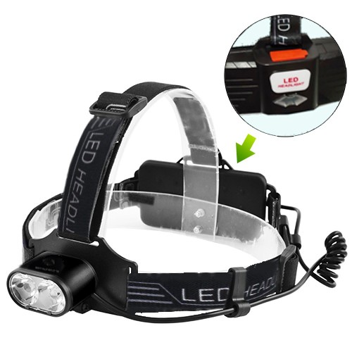 Мощный Налобный фонарь 2128-2T6 фонарик зарядка Type C 3 режима Черный