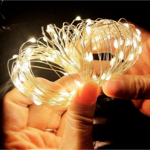 Гирлянда "Роса" USB, с пультом д/у, теплый свет, 50 м, 500 диодов