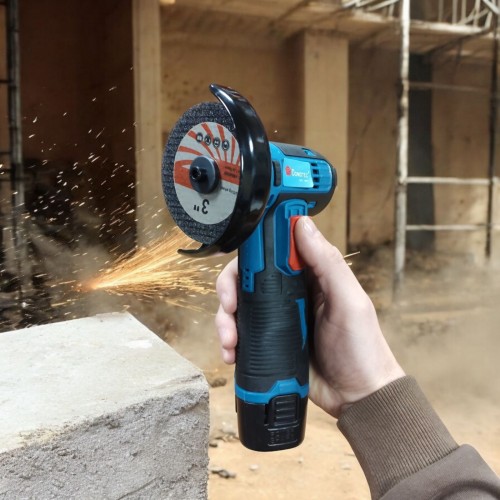 Аккумуляторная болгарка в чемодане, 2 аккумулятора, Domotec 10011 / Электроболгарка / Мини болгарка