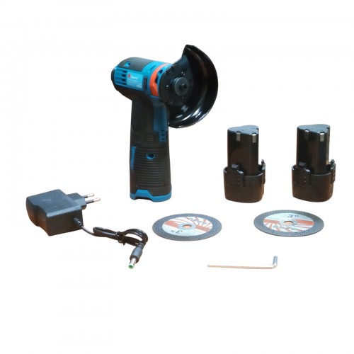 Аккумуляторная болгарка в чемодане, 2 аккумулятора, Domotec 10011 / Электроболгарка / Мини болгарка