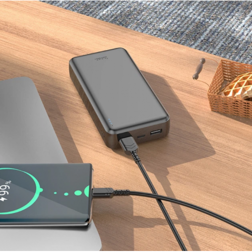 Внешний аккумулятор Power bank HOCO J100A 20000mAh Повербанк для телефона / Павербанк Черный