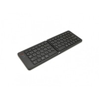 Клавіатура бездротова bluetooth B023, розкладна, 67 клавіш, (Eng/Pyc), 280x92мм Чорна