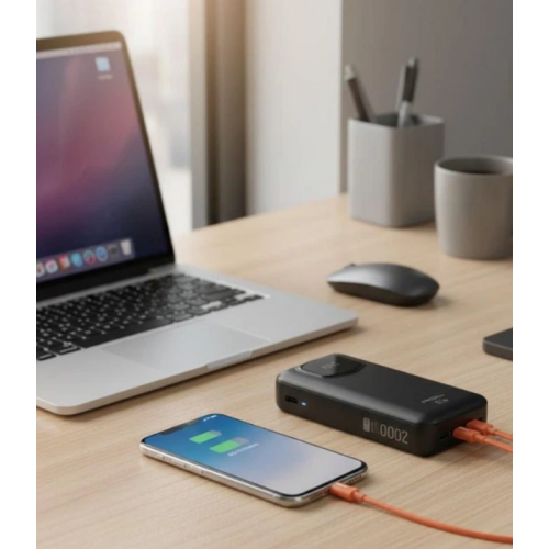 Внешний аккумулятор Power bank ACL PW-140 20000mAh PD22,2W+QC3.0 батарея быстрая зарядка Чёрный