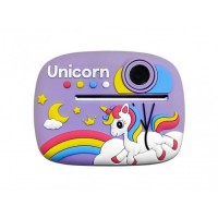 Детский фотоаппарат моментальной печати фото Unicorn "Единорог" Интерактивная игрушка для детей Фиолетовый (53439)