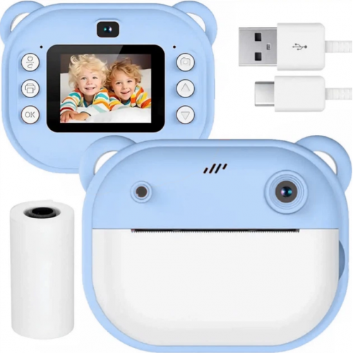 Детский фотоаппарат моментальной печати фото M3 Интерактивная игрушка для детей Синий