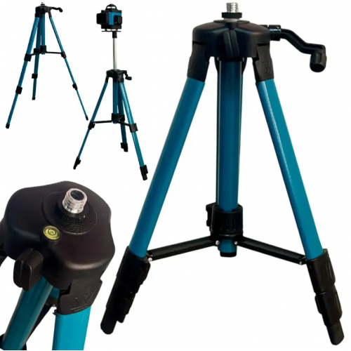 Штатив для лазерного уровня 44-120см, резьба 5/8" / Тренога для уровня / Штатив для лазерного нивелира