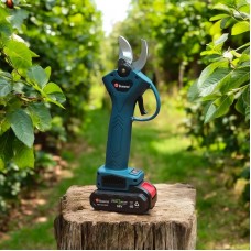 Электрический секатор Domotec 8500 в кейсе + 2 аккумулятора / Ножницы садовые / Электросекатор для сада